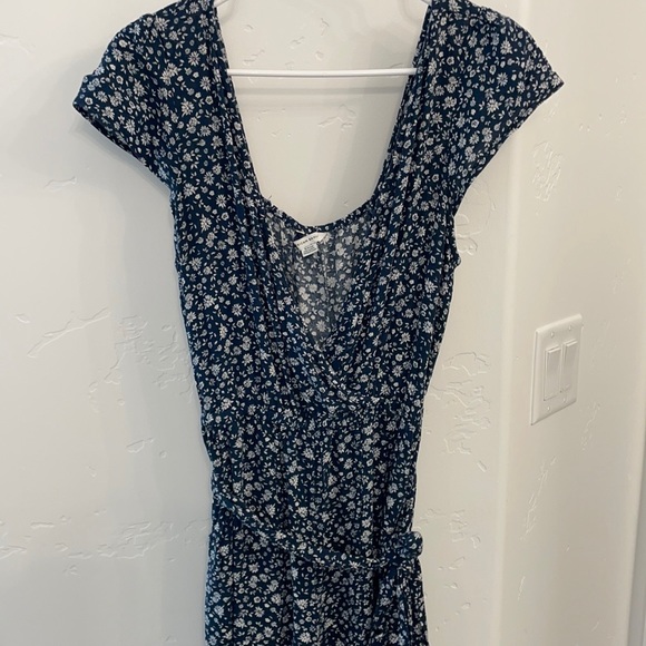 Navy Blue Floral JumpSuit - Picture 1 of 3